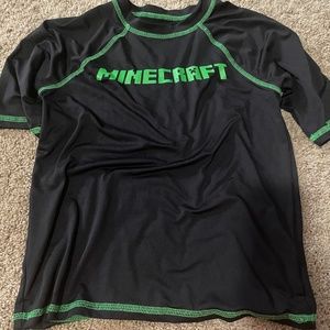 Minecraft boys rash guard shirt 10/12